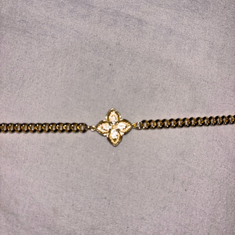 14k gold filled with cz stones bracelet new - Picture 2 of 4